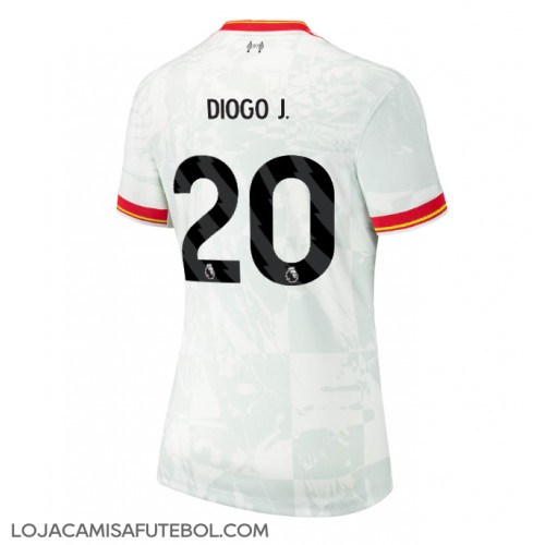 Camisa de Futebol Liverpool Diogo Jota #20 Equipamento Alternativo Mulheres 2024-25 Manga Curta